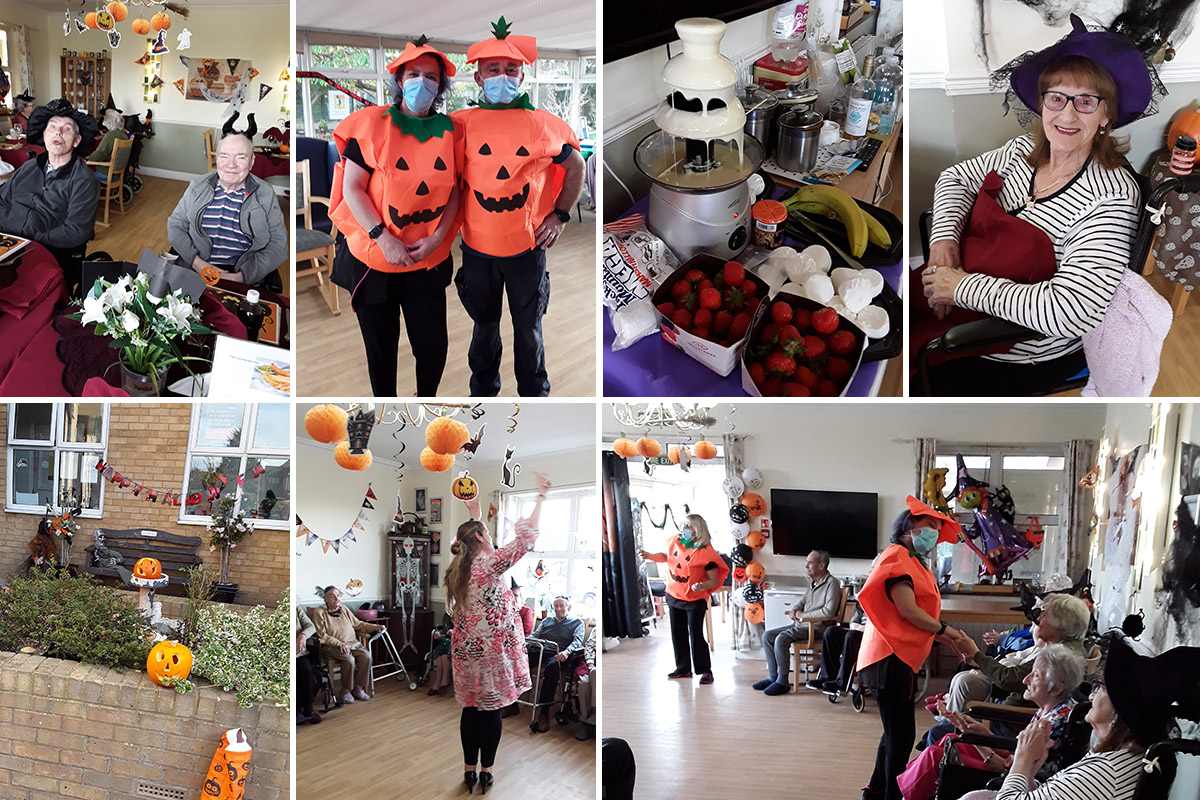 Halloween party and Alans 90th birthday at Silverpoint Court Residential Care Home