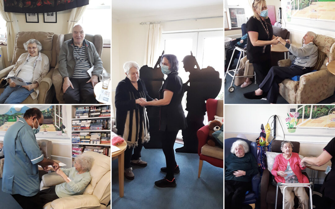 Coffee and chit chat at Silverpoint Court Residential Care Home