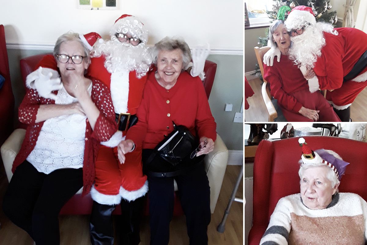Father Christmas visit at Silverpoint Court Residential Care Home