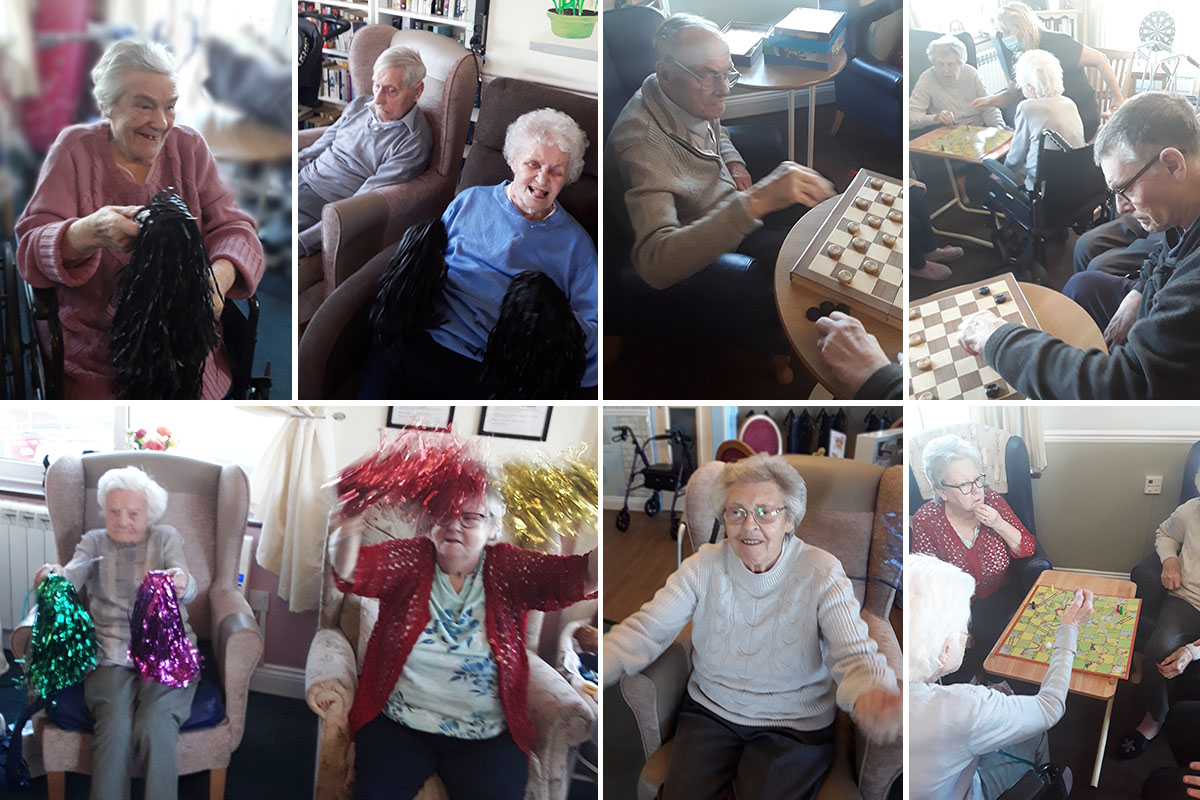Silverpoint Court Residential Care Home residents enjoy exercises and socialising