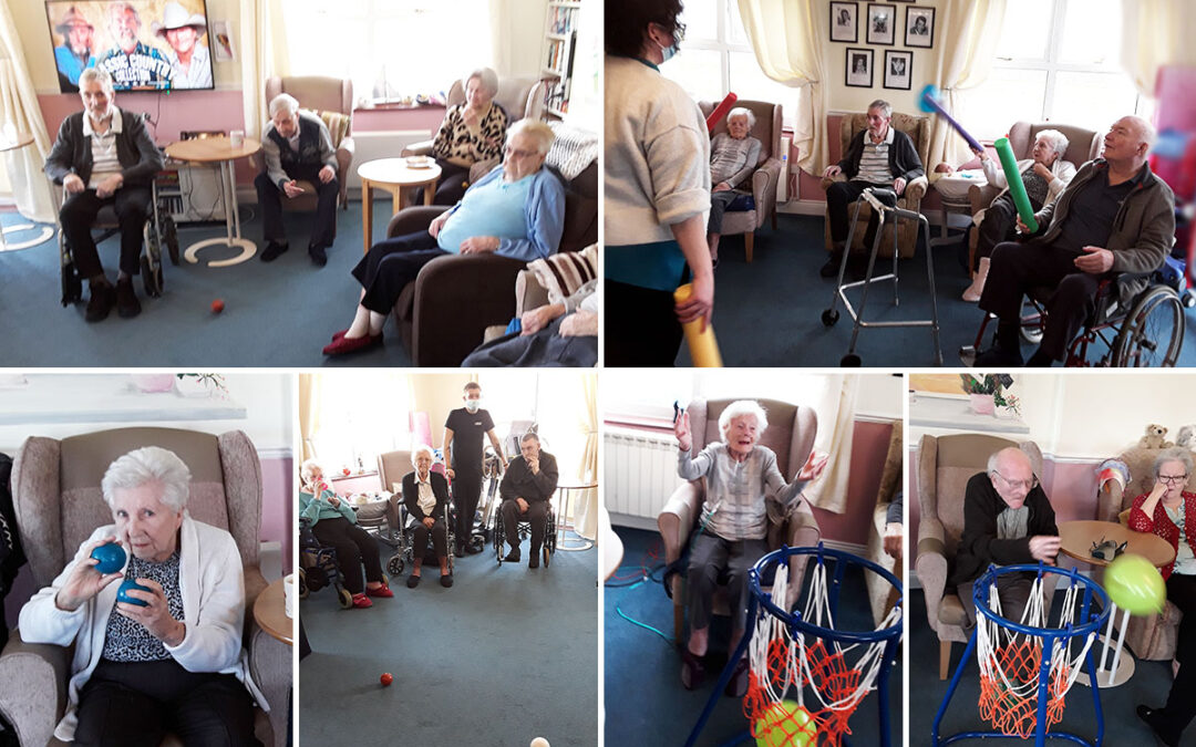Bowling and netball fun at Silverpoint Court Residential Care Home