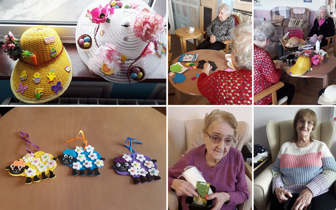 Easter crafts and growing cress at Silverpoint Court Residential Care Home