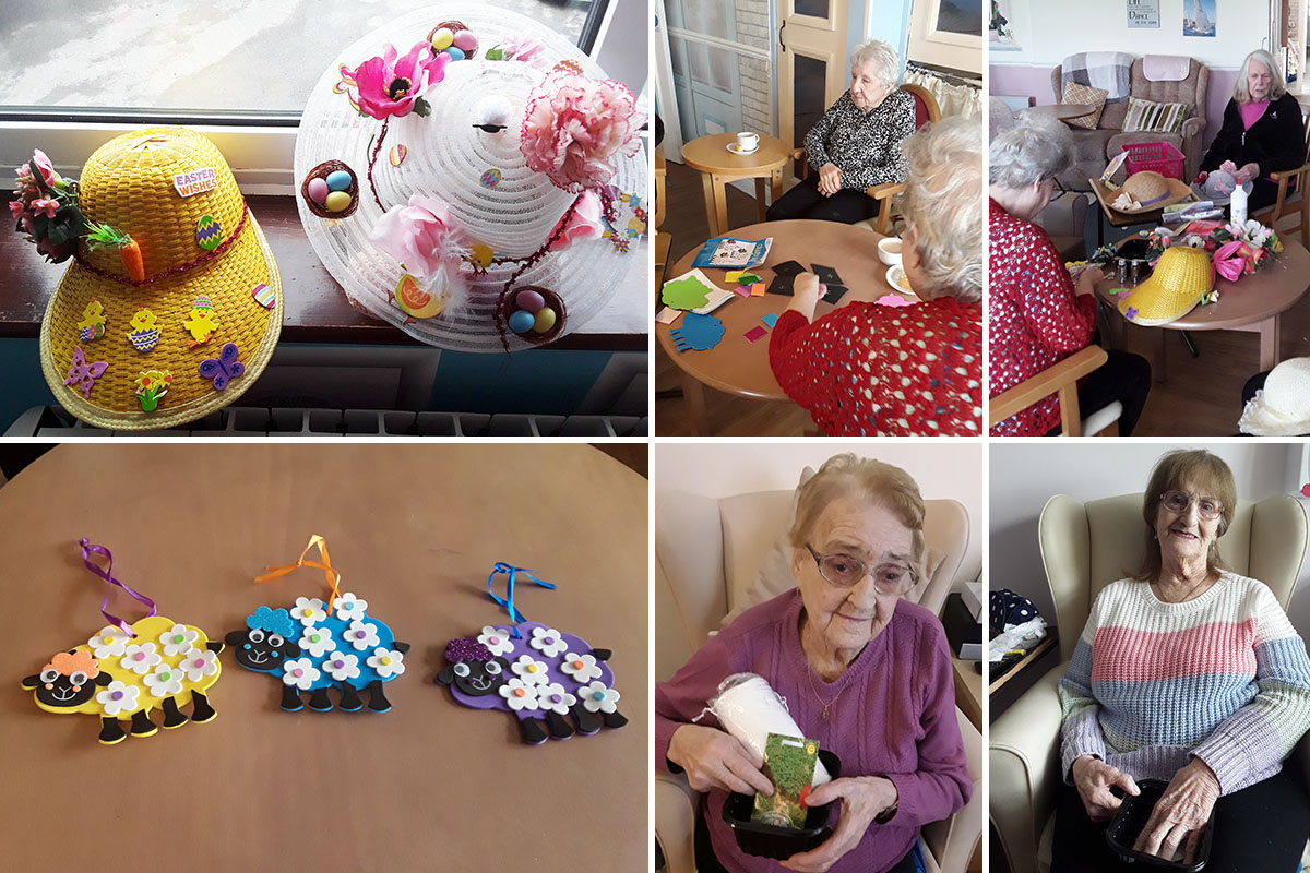 Easter crafts and growing cress at Silverpoint Court Residential Care Home