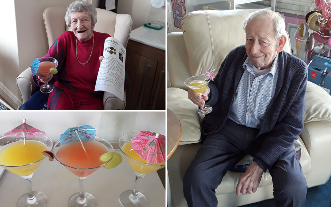 Hydrating mocktails at Silverpoint Court Residential Care Home