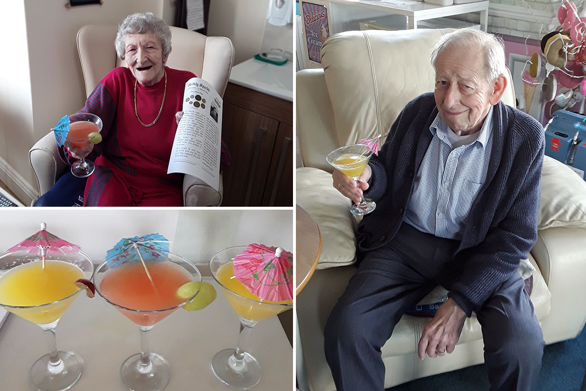 Hydrating mocktails at Silverpoint Court Residential Care Home