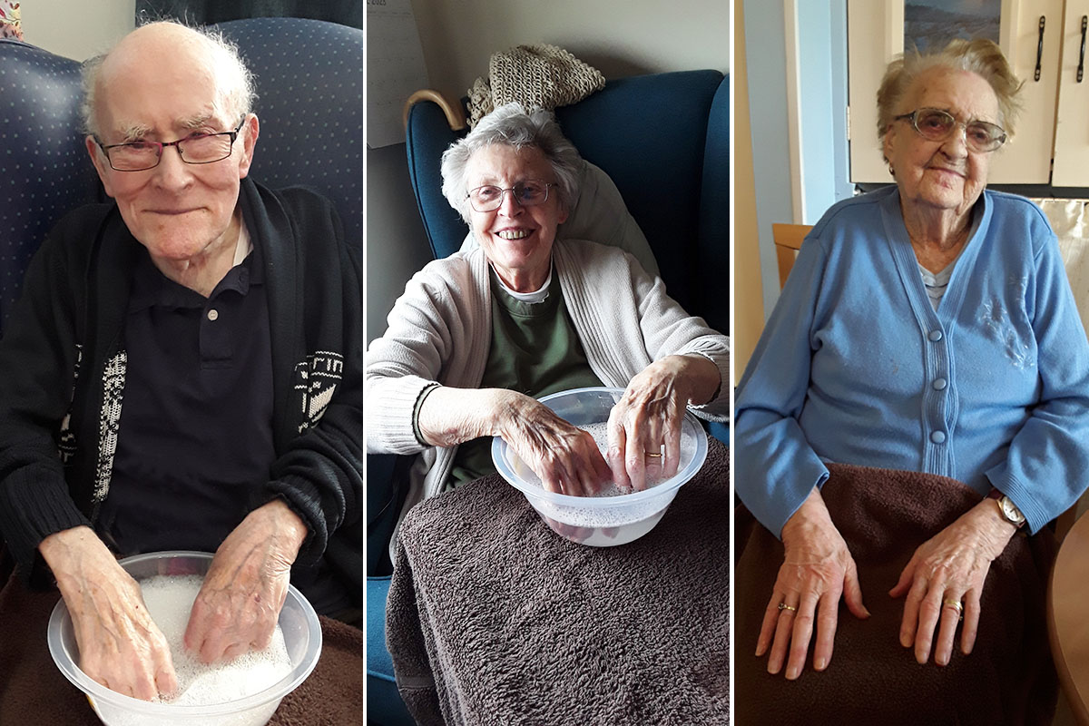 Silverpoint Court Residential Care Home residents enjoy a pamper morning and film afternoon