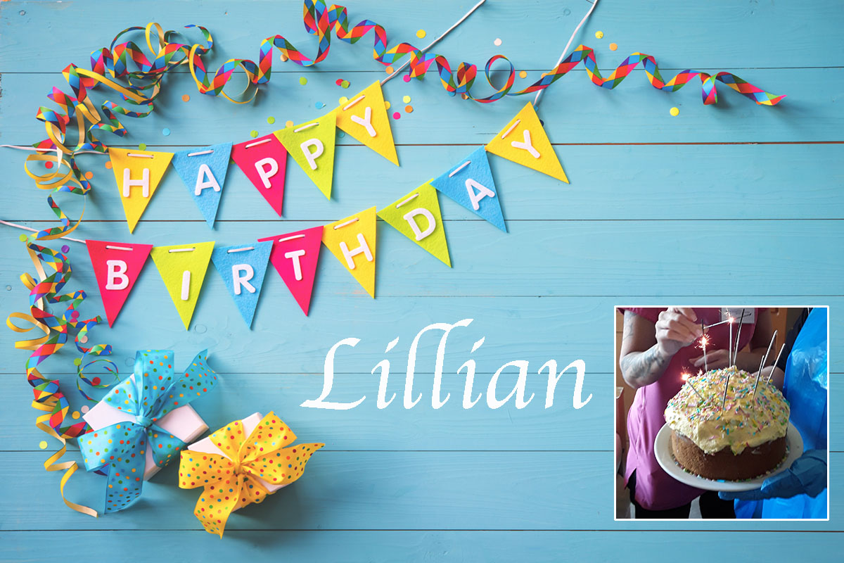 Birthday wishes for Lillian at Silverpoint Court Residential Care Home