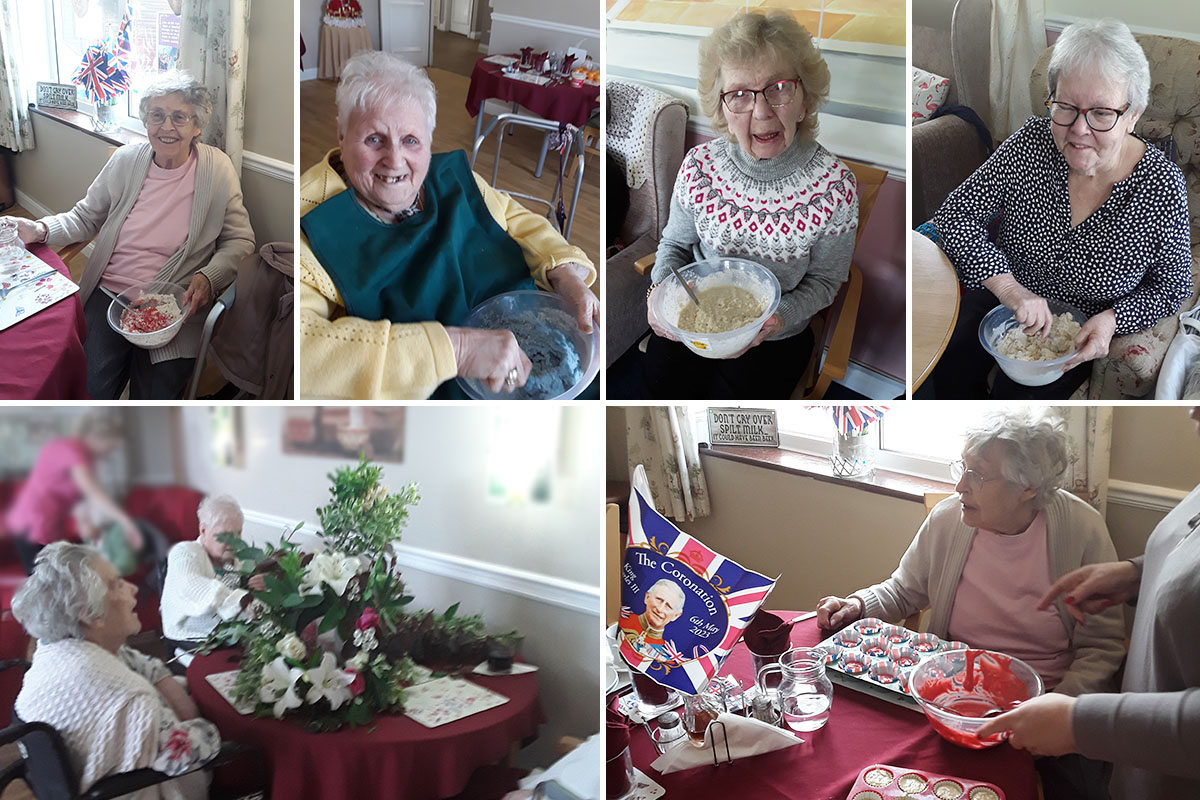 Flower arranging and coronation cakes at Silverpoint Court Residential Care Home