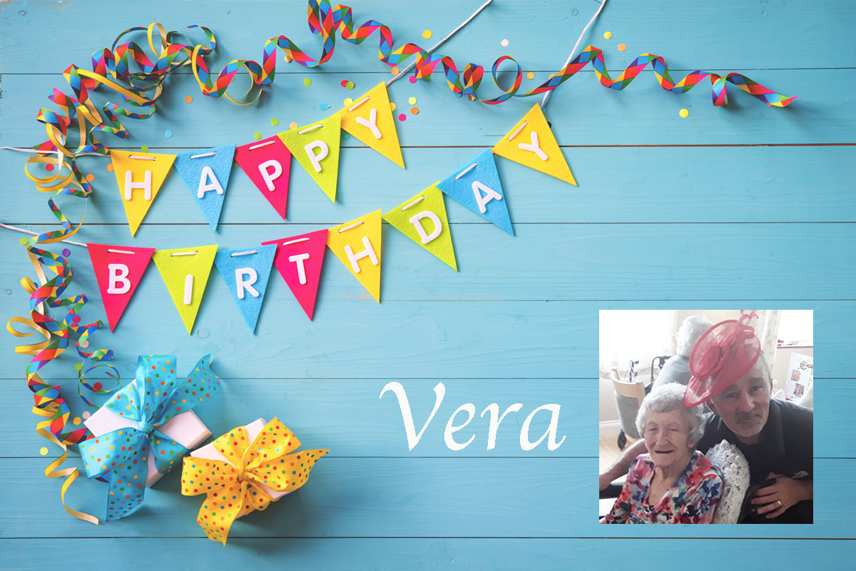 French themed birthday wishes for Vera at Silverpoint Court Residential Care Home