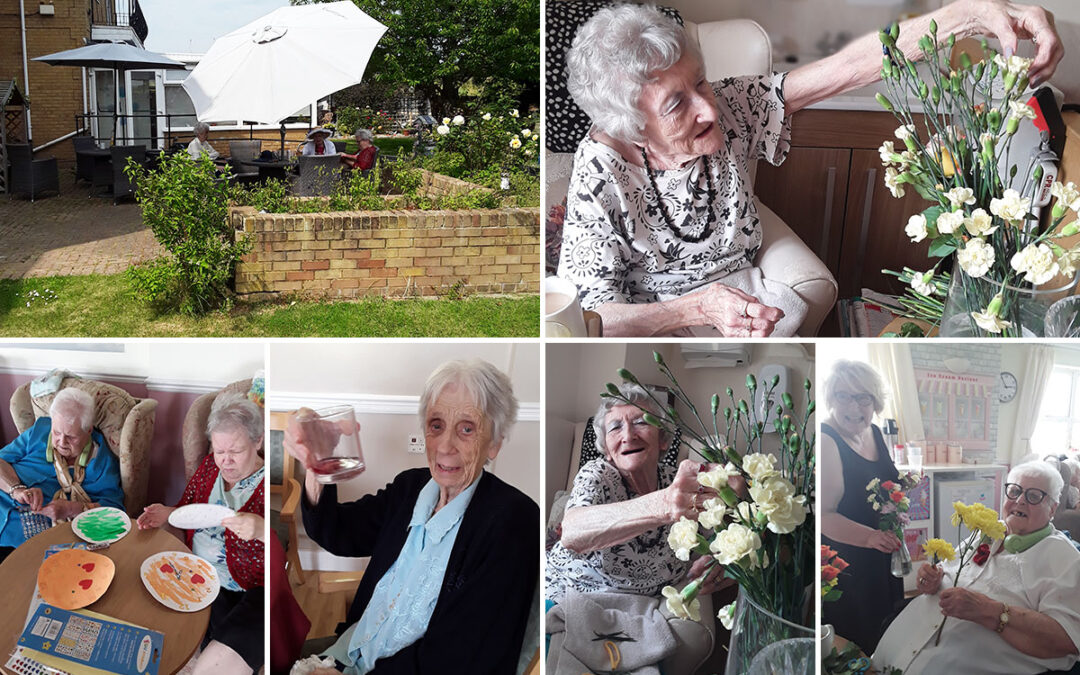 Creative pastimes and drinks tasting at Silverpoint Court Residential Care Home