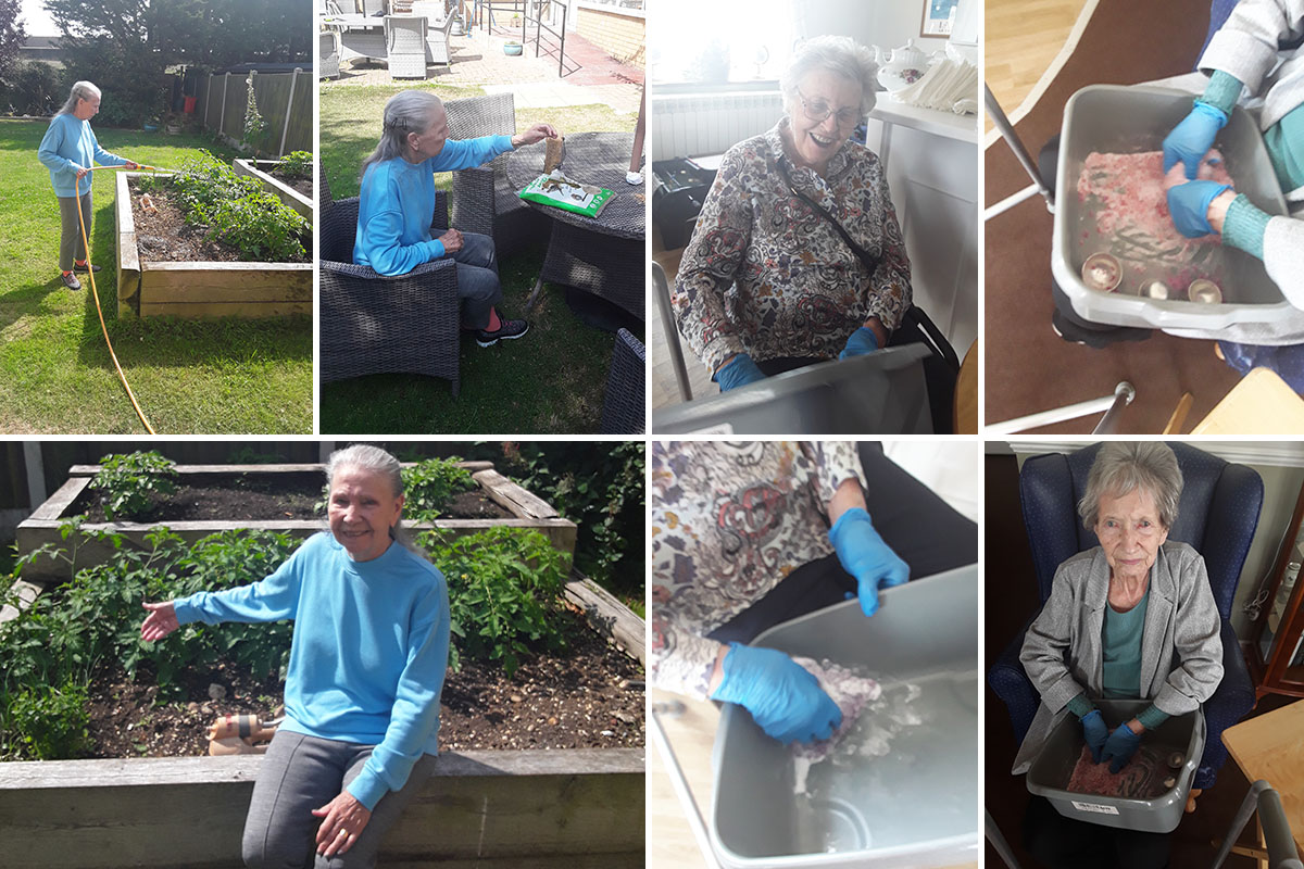 Crafts and gardening at Silverpoint Court Residential Care Home