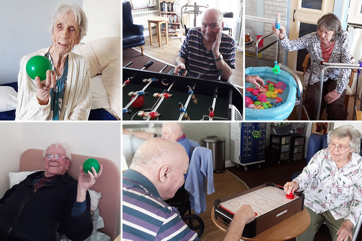 Fun indoor games galore at Silverpoint Court Residential Care Home