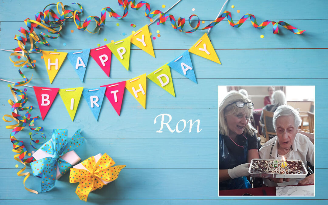 Birthday wishes for Ron at Silverpoint Court Residential Care Home