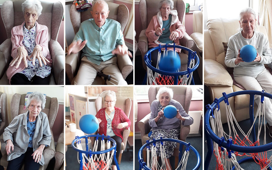 Silverpoint Court Residential Care Home residents enjoy exercises and netball