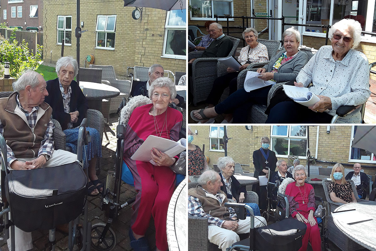 Church friends visit Silverpoint Court Residential Care Home residents