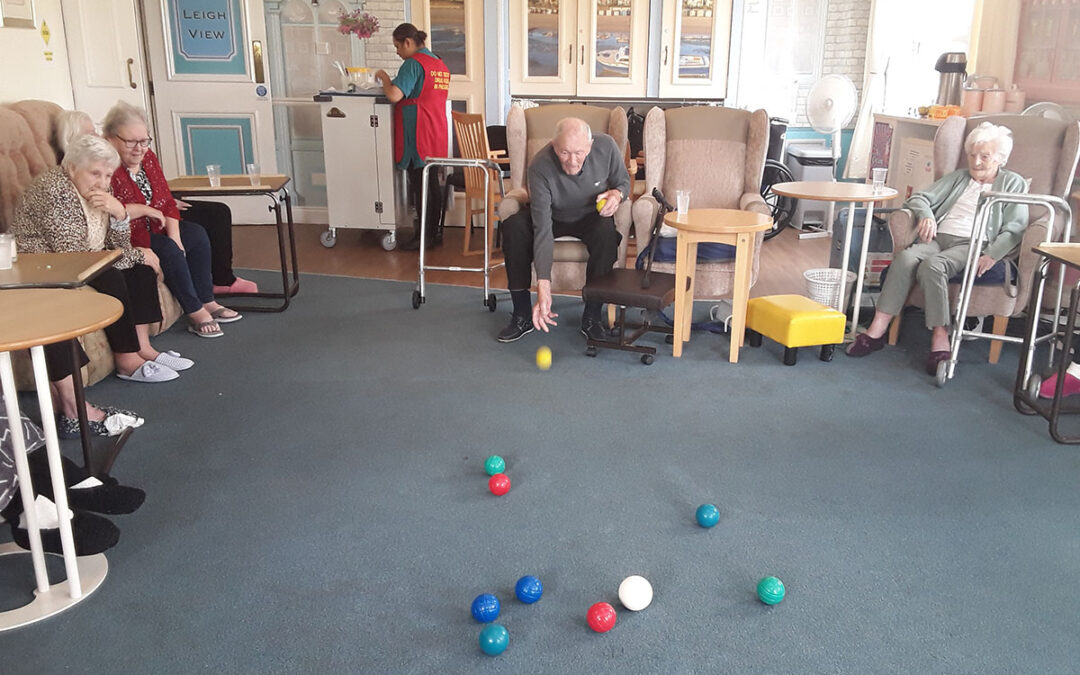 Lounge boules at Silverpoint Court Residential Care Home