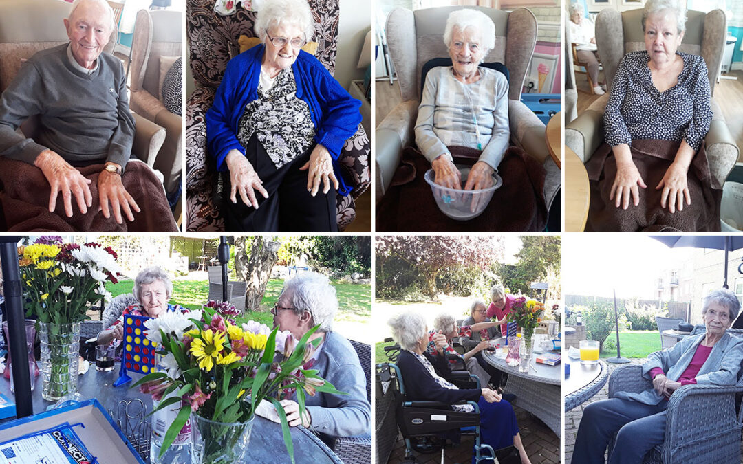 Nail pampering and outdoor fun at Silverpoint Court Residential Care Home