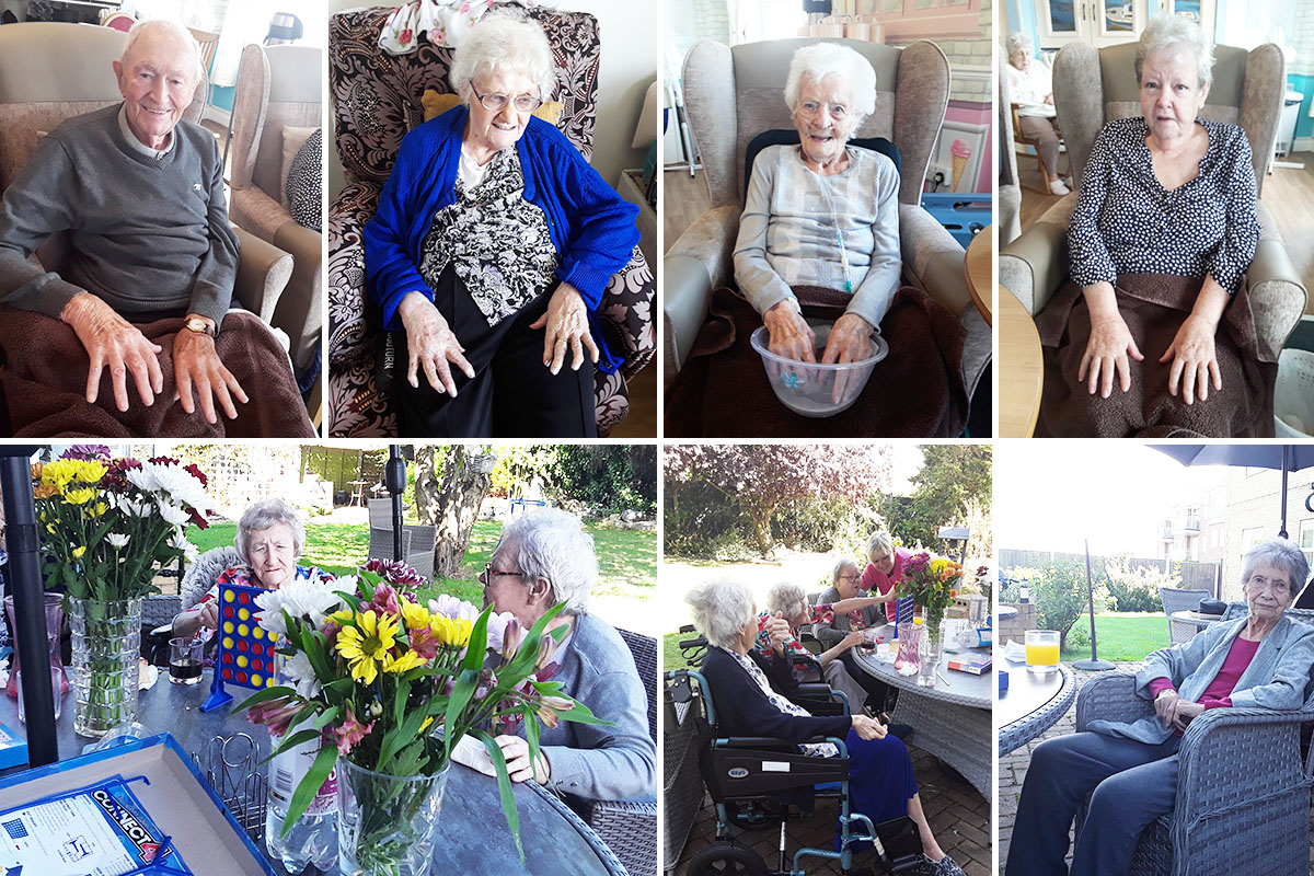 Nail pampering and outdoor fun at Silverpoint Court Residential Care Home