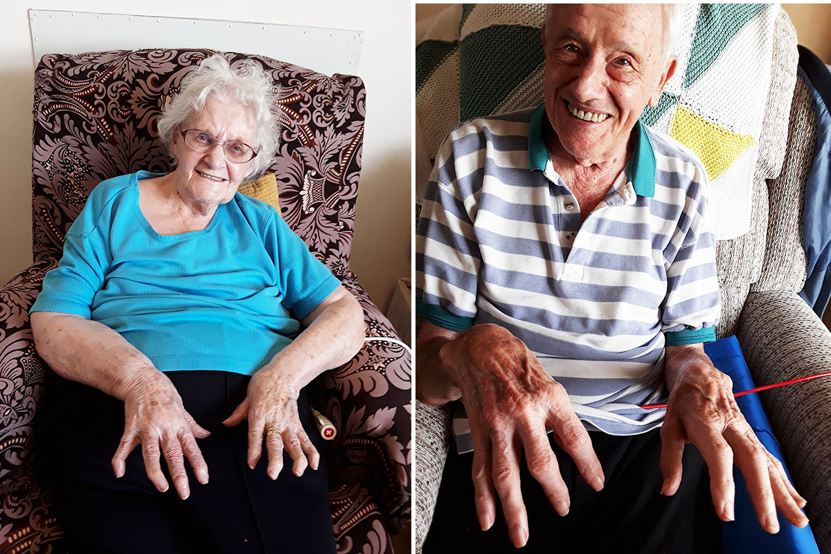 Silverpoint Court Residential Care Home residents enjoy a nail pamper day