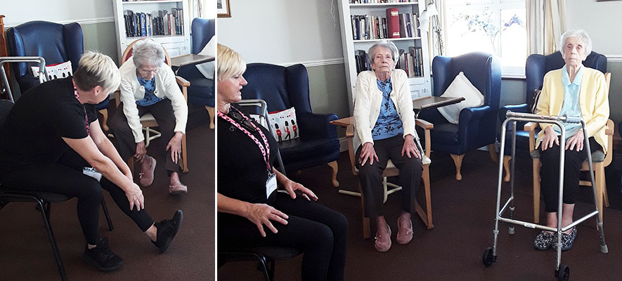 Chair yoga at Silverpoint Residential Care Home