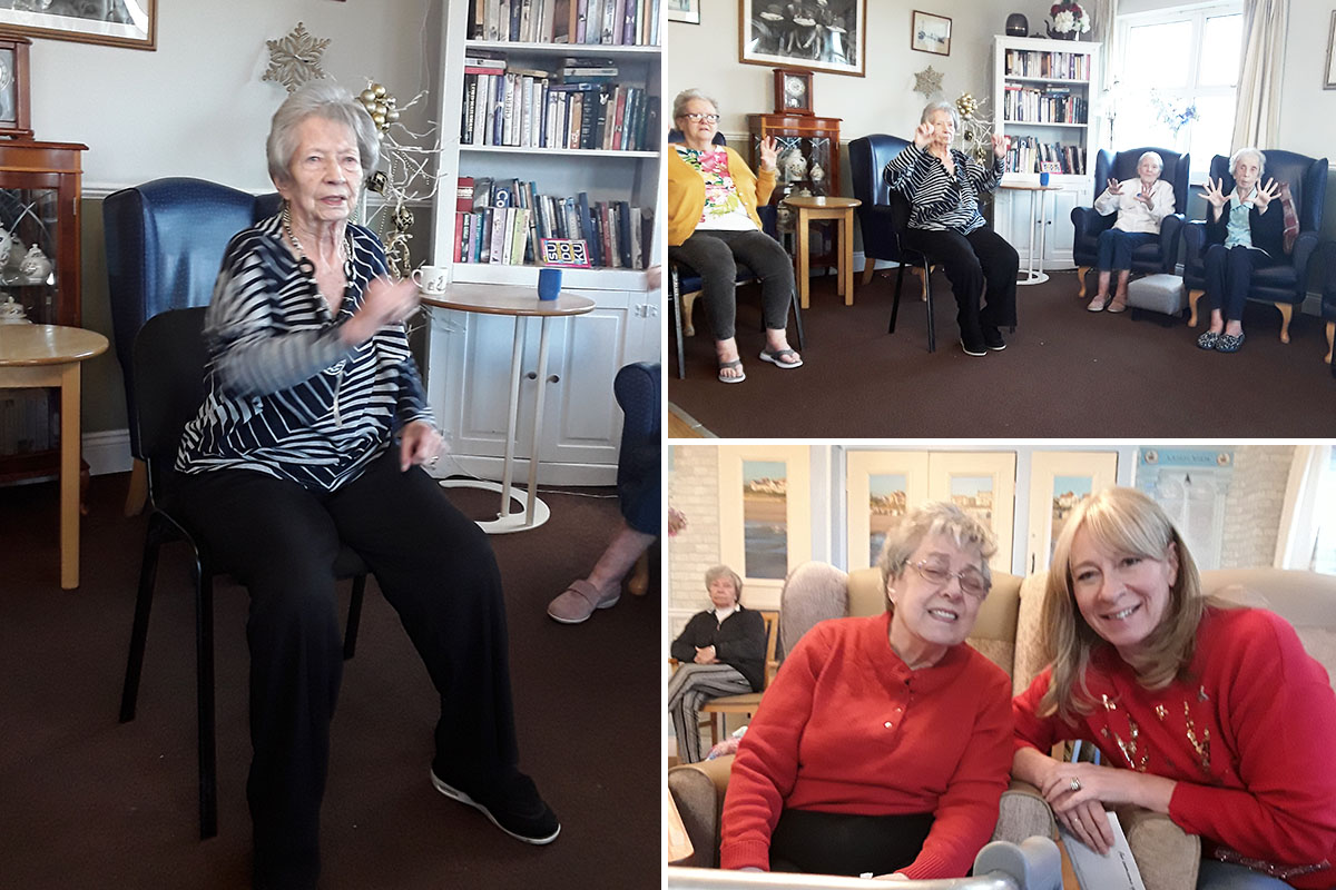 Pampering and chair exercises at Silverpoint Court Residential Care Home