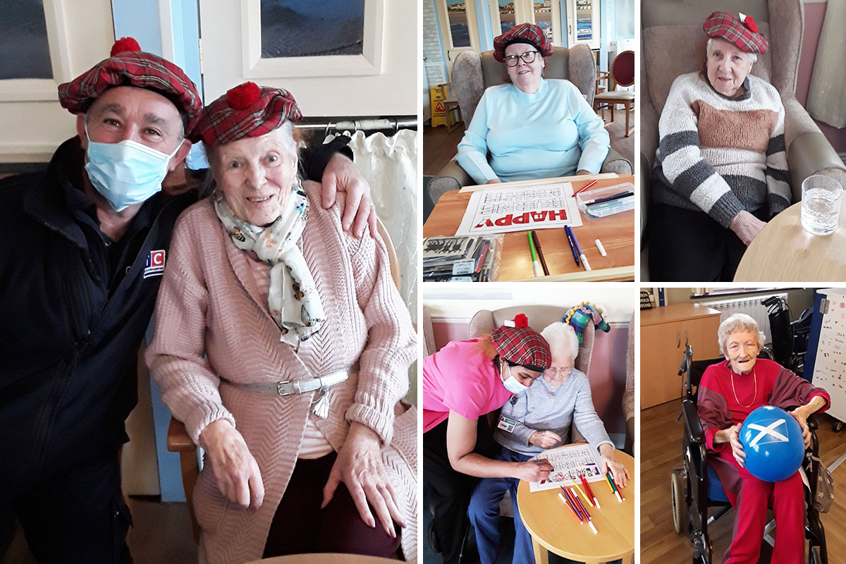 Burns Night celebrations at Silverpoint Court Residential Care Home