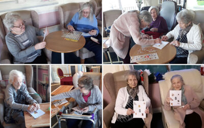 Card making afternoon at Silverpoint Court Residential Care Home