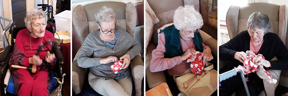 Music and pass the parcel at Silverpoint Court Residential Care Home