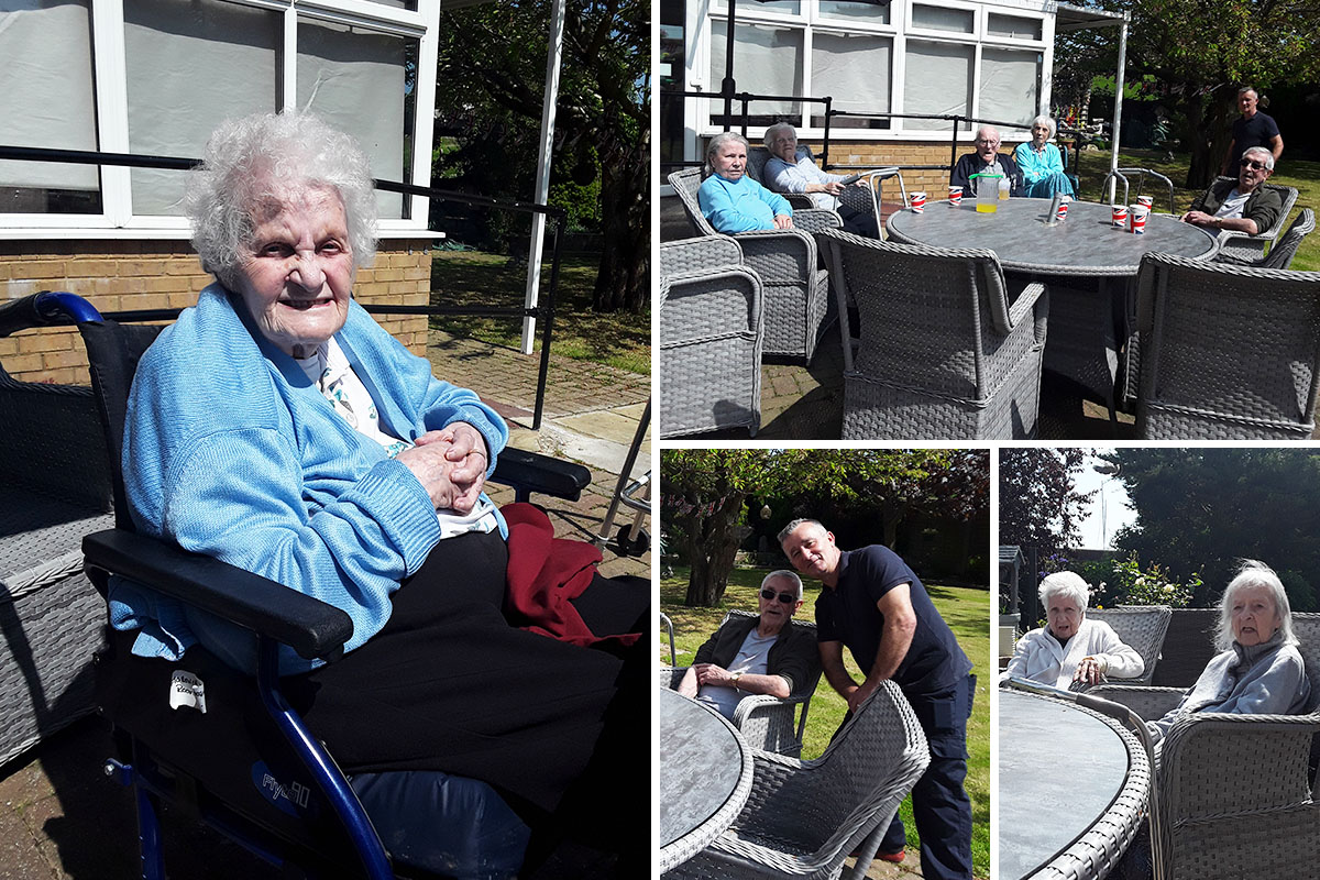 Silverpoint Court Residential Care Home residents say hello to the sunshine
