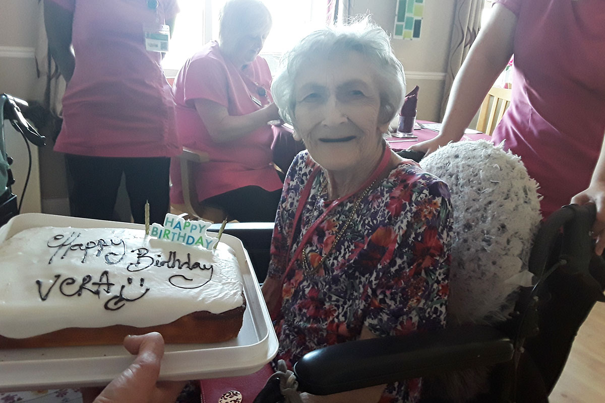 Happy birthday to Vera at Silverpoint Court Residential Care Home