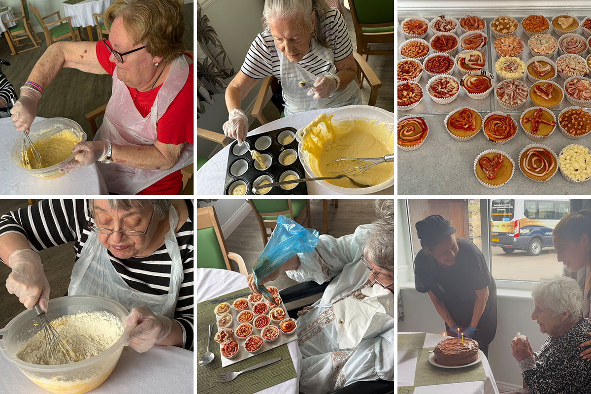 Homemade bakes and birthday cake at Silverpoint Court Residential Care Home