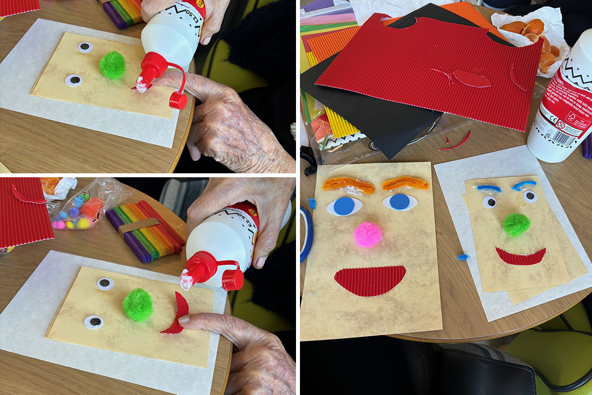 Facing a fun afternoon at Silverpoint Court Residential Care Home