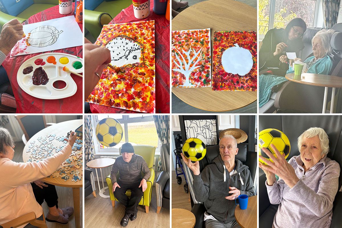 Silverpoint Court Residential Care Home residents enjoy arts, games and a birthday celebration