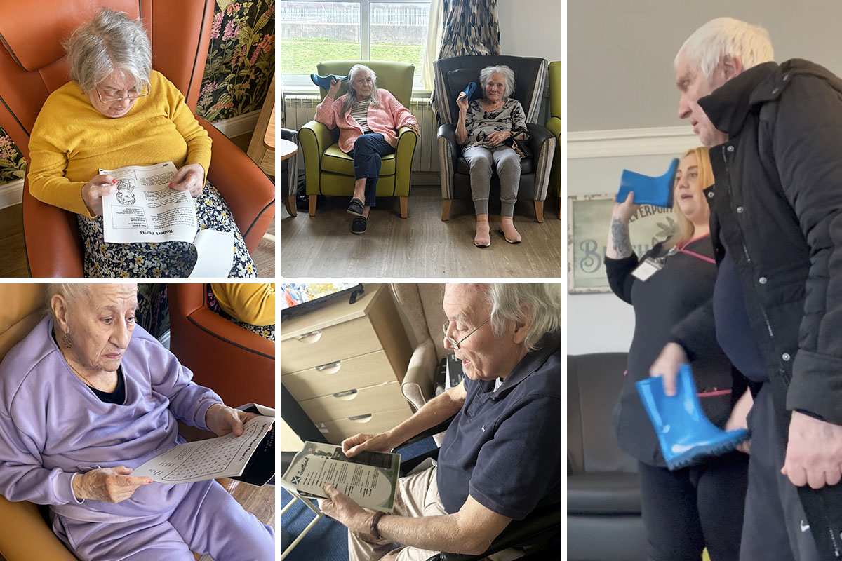 Silverpoint Court Residential Care Home residents share in the spirit of Burns Night