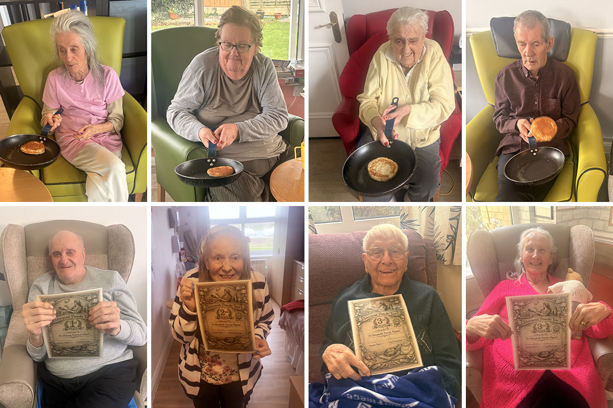 Pancake Day challenge at Silverpoint Court Residential Care Home